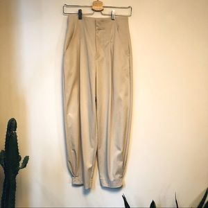 Zara Beige Balloon High Waisted Pants, XS